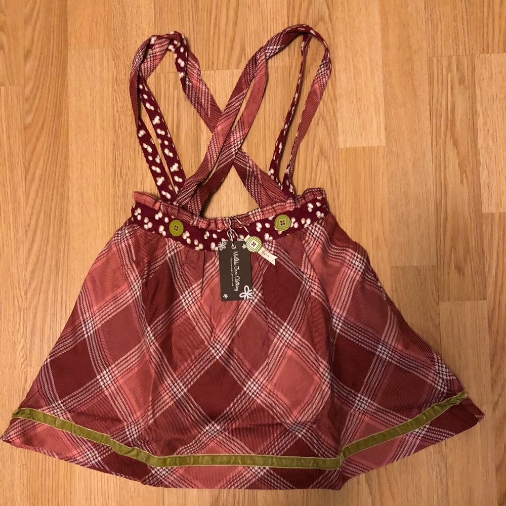 New “Matilda Jane” skirt with suspenders size 8 with tag
